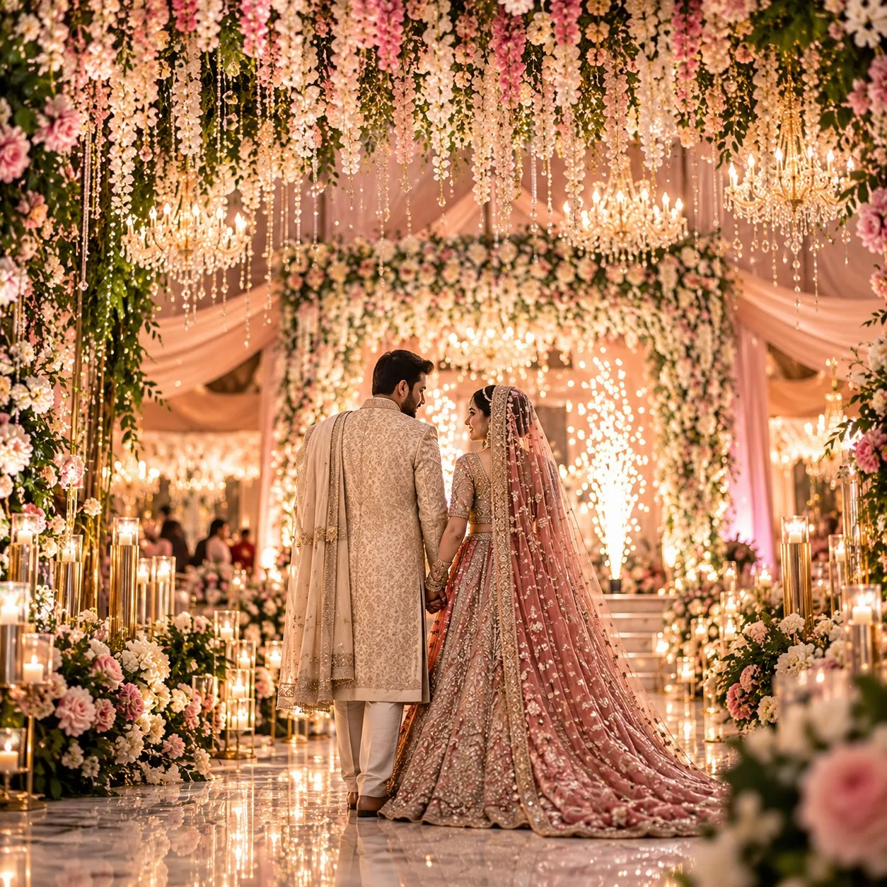 Stage Walkway Sparkler Entrance